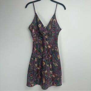 OYO Slip Dress Size Medium Purple Floral Y2K‎ Dark Romantic Babydoll Fairy